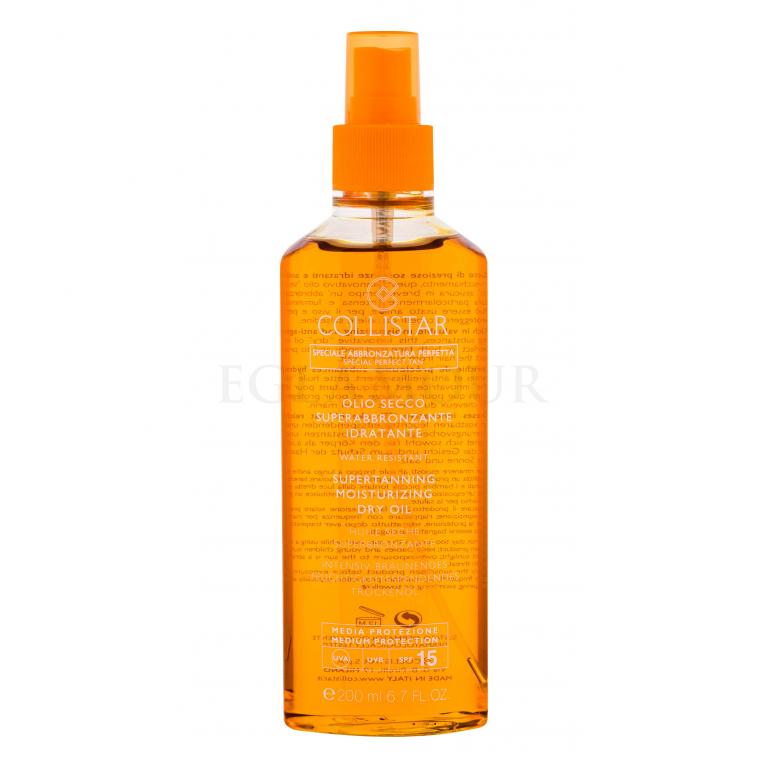 Collistar Special Perfect Tan Supertanning Moisturizing Dry Oil SPF15 Preparat do opalania ciała dla kobiet 200 ml
