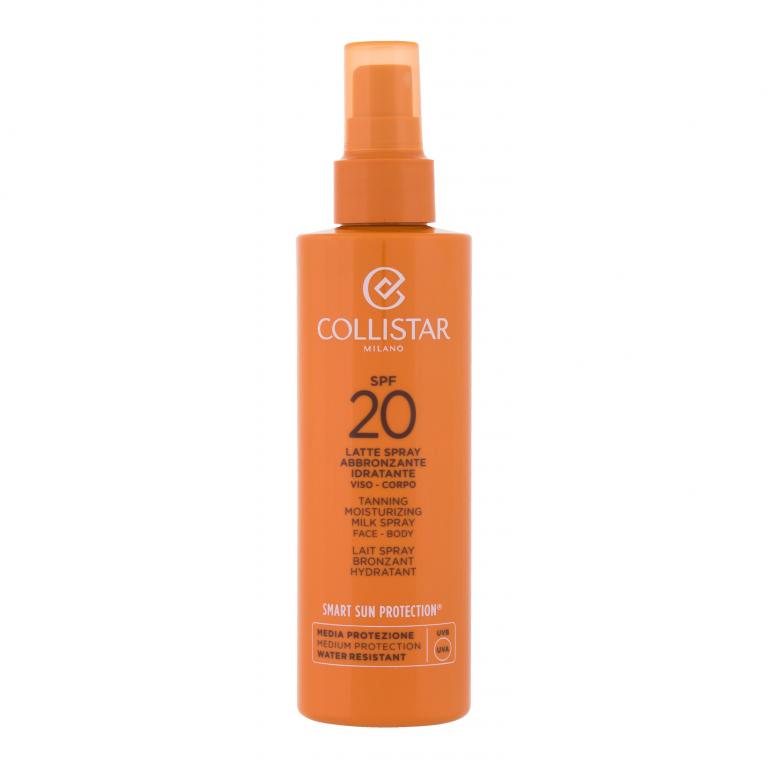 Collistar Smart Sun Protection Tanning Moisturizing Milk Spray SPF20 Preparat do opalania ciała 200 ml