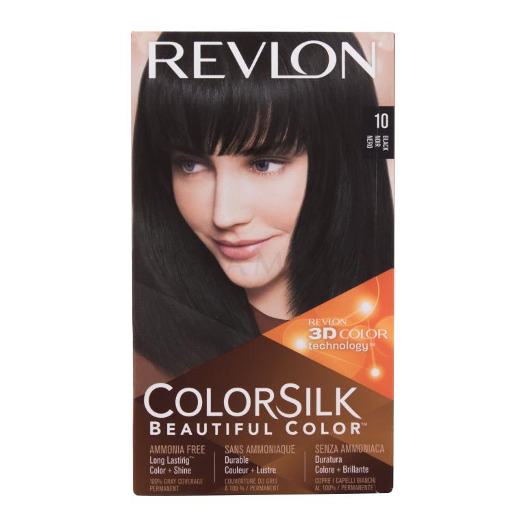 Revlon Colorsilk Beautiful Color Farba do włosów dla kobiet Odcień 10 Black Zestaw