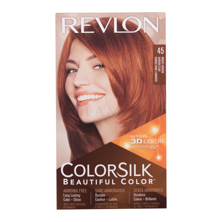 Revlon Colorsilk Beautiful Color Farba do włosów dla kobiet Odcień 45 Bright Auburn Zestaw