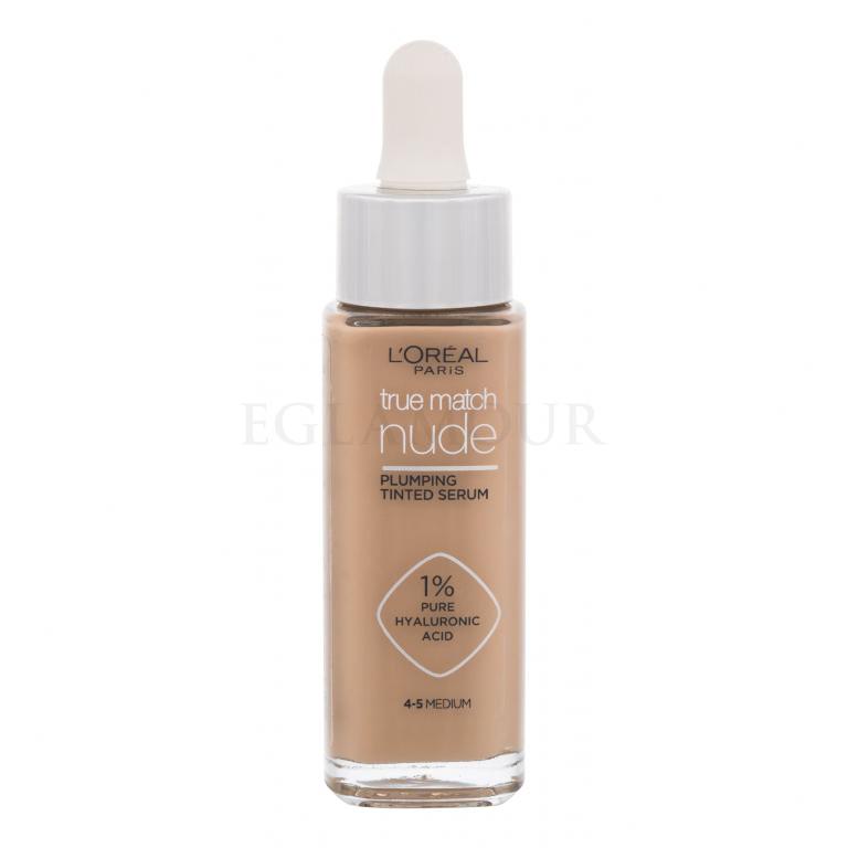 L'Oréal Paris True Match Nude Plumping Tinted Serum Podkład dla kobiet 30 ml Odcień 4-5 Medium