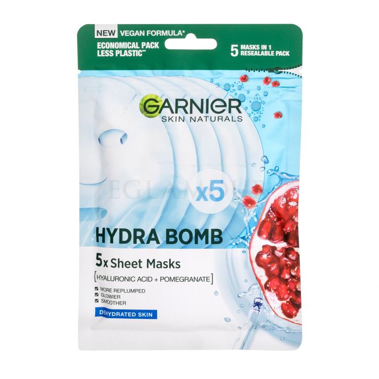 Garnier Skin Naturals Hydra Bomb Maseczka do twarzy dla kobiet 5 szt