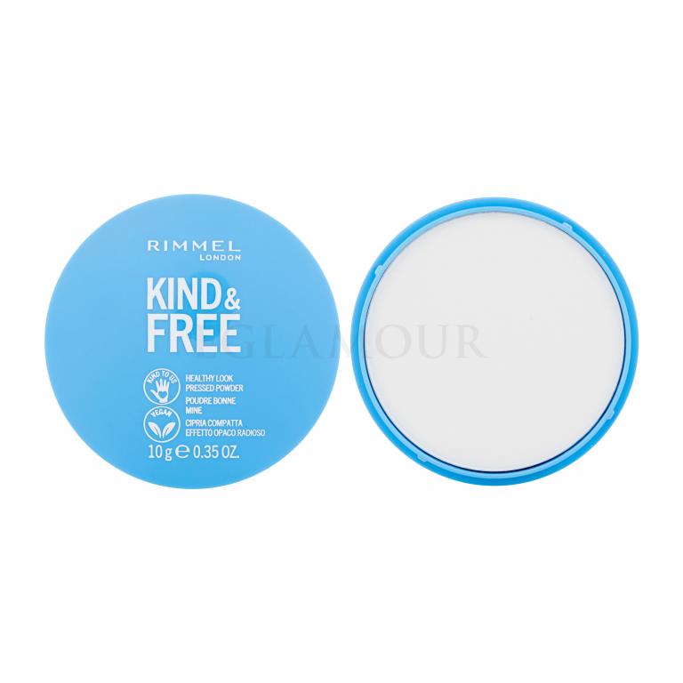 Rimmel London Kind &amp; Free Healthy Look Pressed Powder Puder dla kobiet 10 g Odcień 01 Translucent