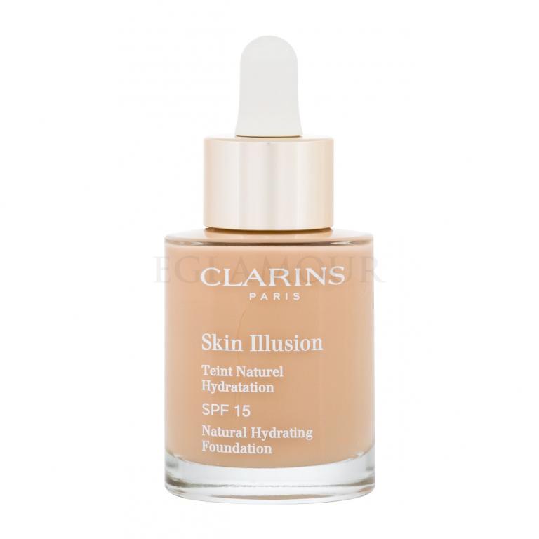 Clarins Skin Illusion Natural Hydrating SPF15 Podkład dla kobiet 30 ml Odcień 110 Honey