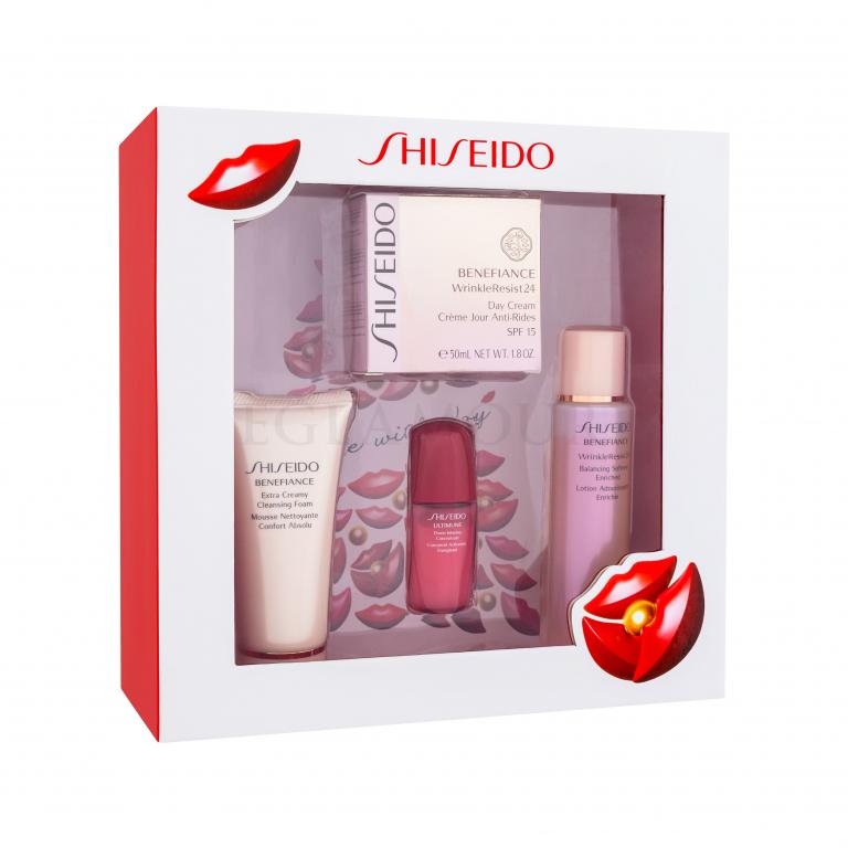 Shiseido Benefiance Wrinkle Resist 24 Zestaw 50ml Wrinkle Resist 24 Day Cream SPF15 + 50ml Cleansing Foam + 75ml Wrinkle Resist 24 Bal.Softener Enriched + 10ml Ultimune Power Infusing Concentrate