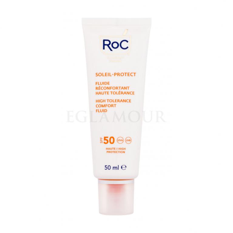 RoC Soleil-Protect High Tolerance Comfort Fluid SPF50 Preparat do opalania twarzy dla kobiet 50 ml