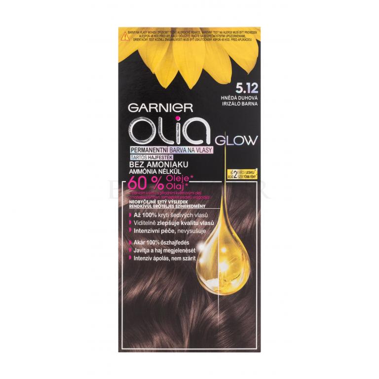 Garnier Olia Glow Farba do włosów dla kobiet 50 g Odcień 5,12 Brown Rainbow