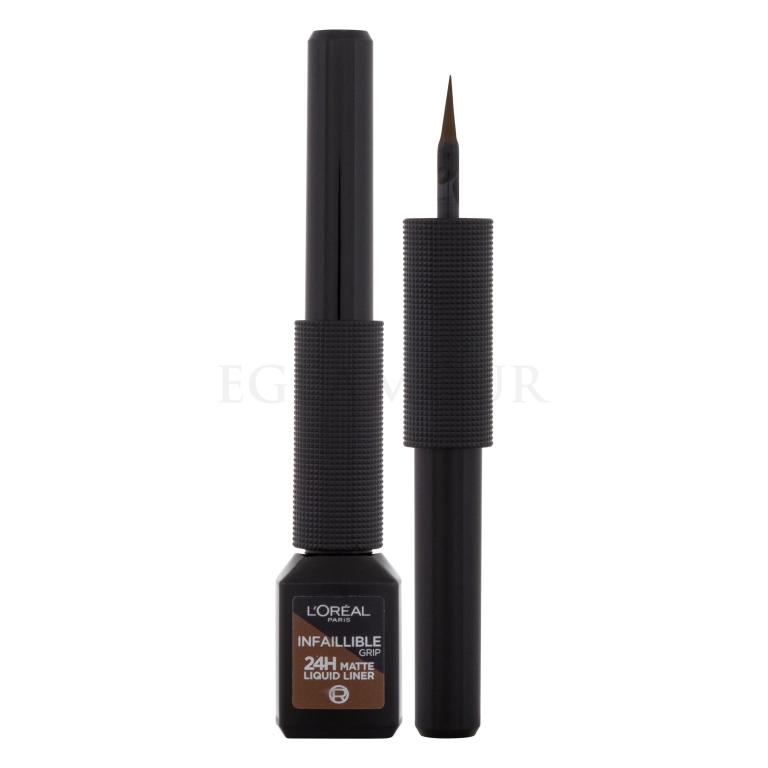 L&#039;Oréal Paris Infaillible Grip 24H Matte Liquid Liner Eyeliner dla kobiet 3 ml Odcień 03 Brown