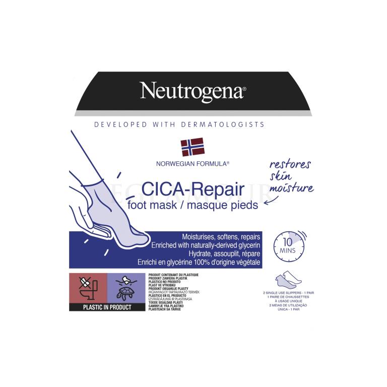 Neutrogena Norwegian Formula Cica-Repair Maseczka do nóg 1 szt