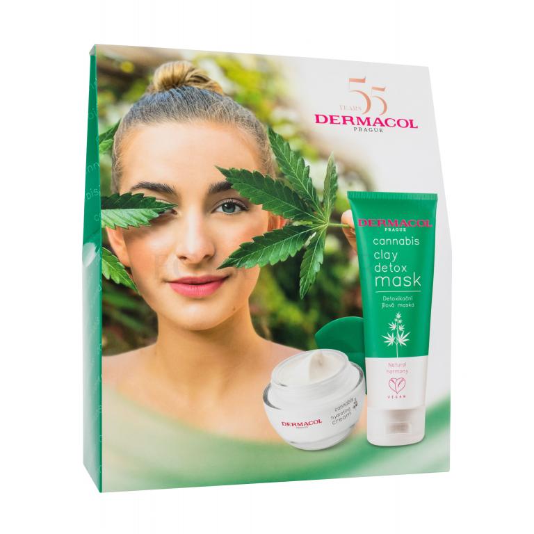 Dermacol Cannabis Gift Set Zestaw Maseczka Cannabis Clay Detox Mask 100 ml + Krem do twarzy Cannabis Hydrating Cream 50 ml