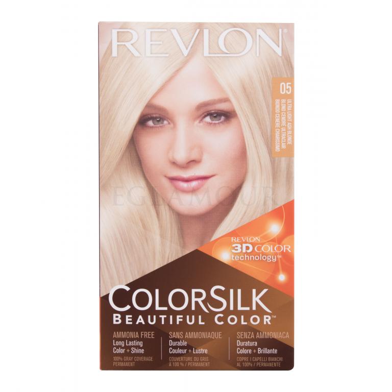 Revlon Colorsilk Beautiful Color Farba do włosów dla kobiet Odcień 05 Ultra Light Ash Blonde Zestaw Uszkodzone pudełko
