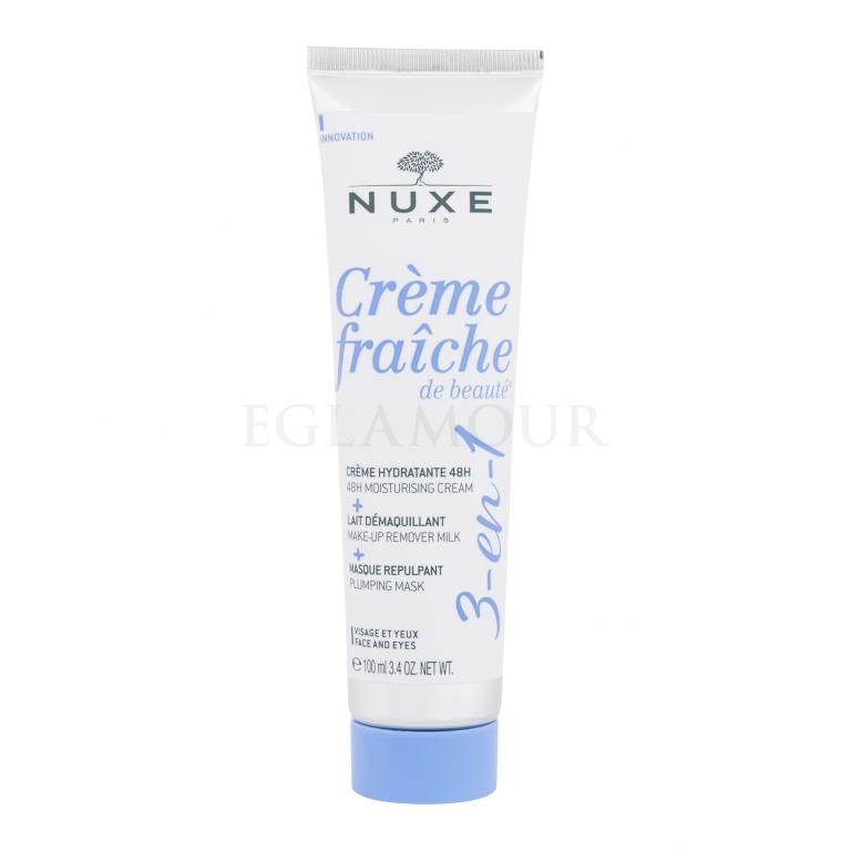 NUXE Creme Fraiche de Beauté 3-In-1 Cream &amp; Make-Up Remover &amp; Mask Krem do twarzy na dzień dla kobiet 100 ml
