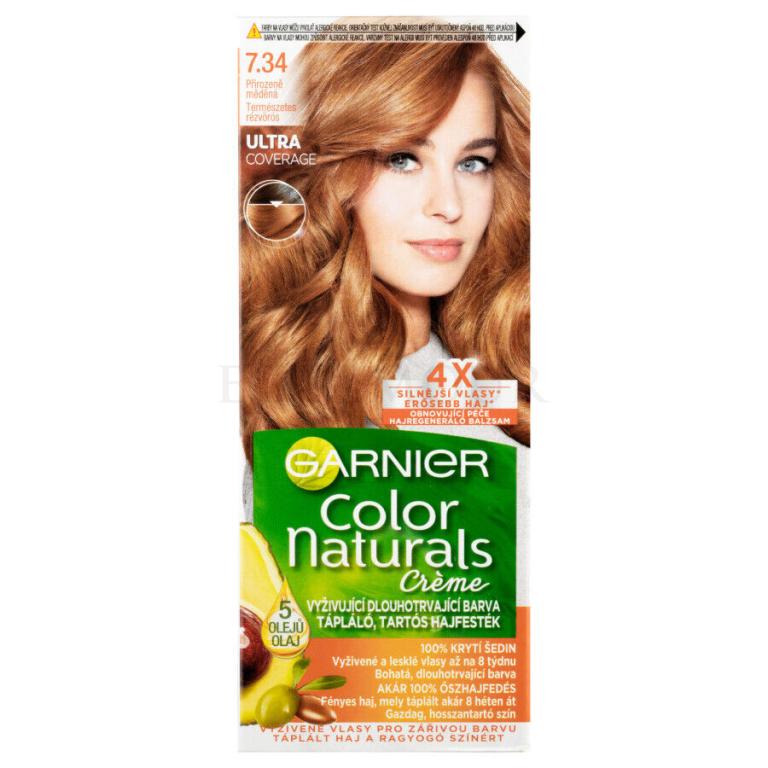 Garnier Color Naturals Créme Farba do włosów dla kobiet 40 ml Odcień 7,34 Natural Copper
