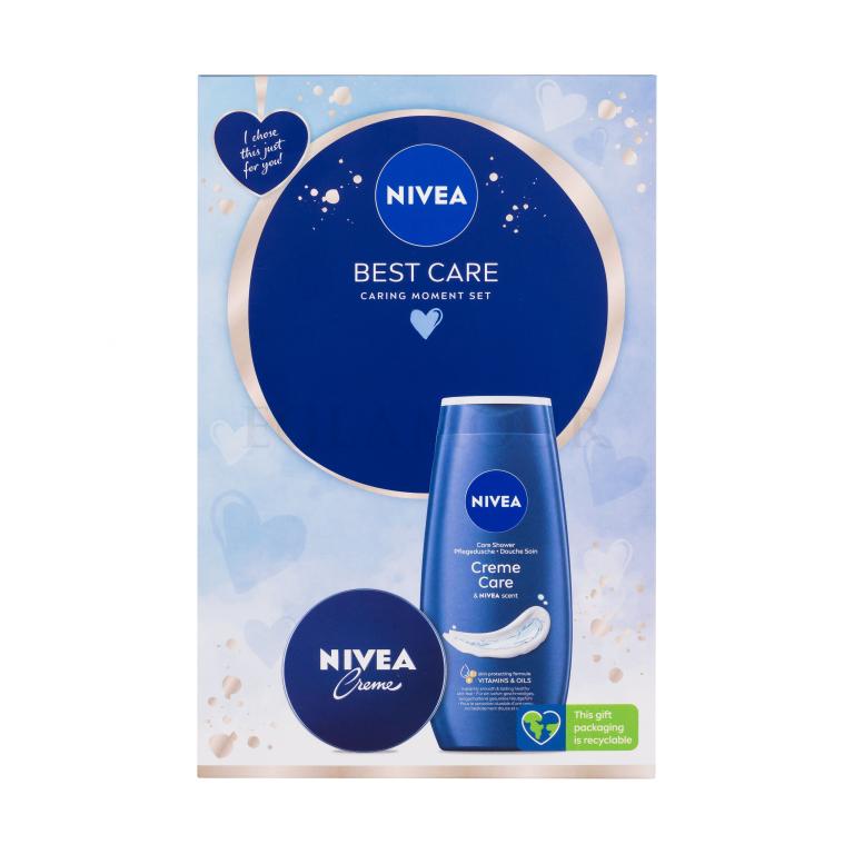 Nivea Creme Care Zestaw Żel pod prysznic 250 ml + uniwersalny krem 75