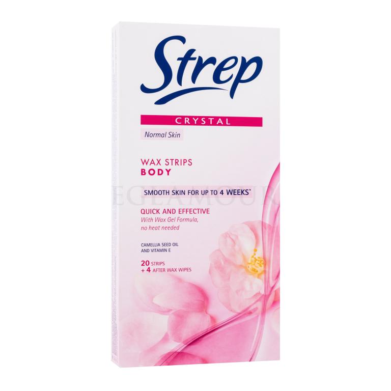 Strep Crystal Wax Strips Body Quick And Effective Normal Skin Akcesoria do depilacji dla kobiet 20 szt