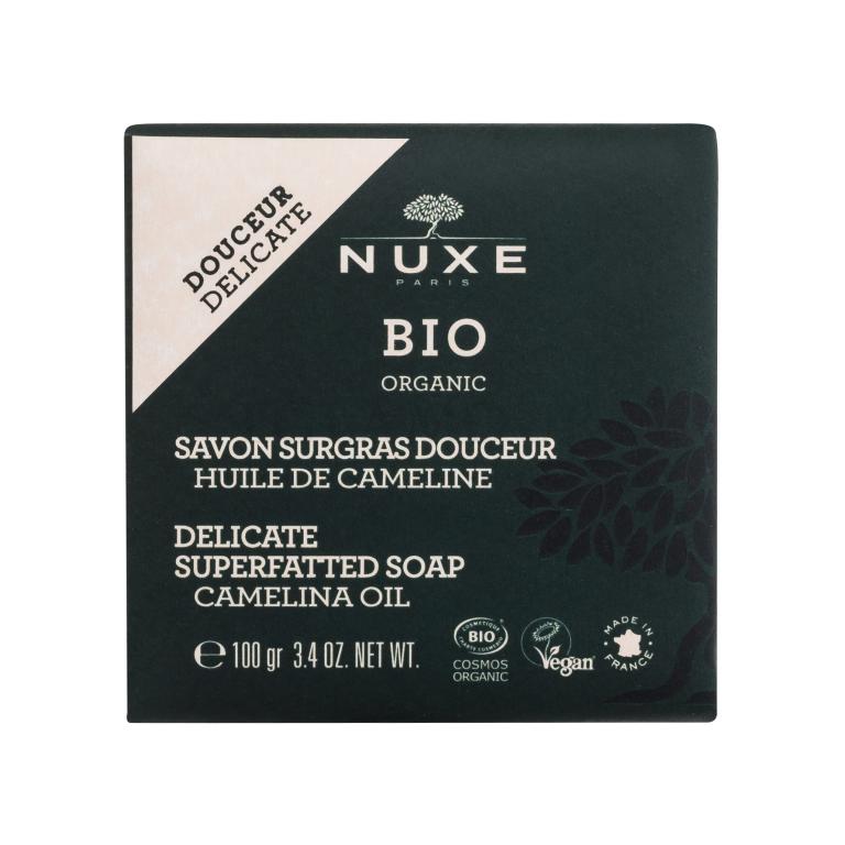NUXE Bio Organic Delicate Superfatted Soap Camelina Oil Mydło w kostce dla kobiet 100 g