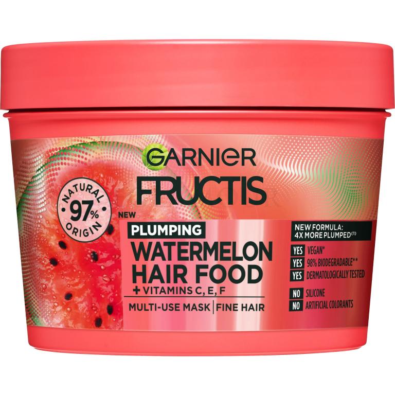 Garnier Fructis Hair Food Watermelon Plumping Mask Maska do włosów dla kobiet 400 ml