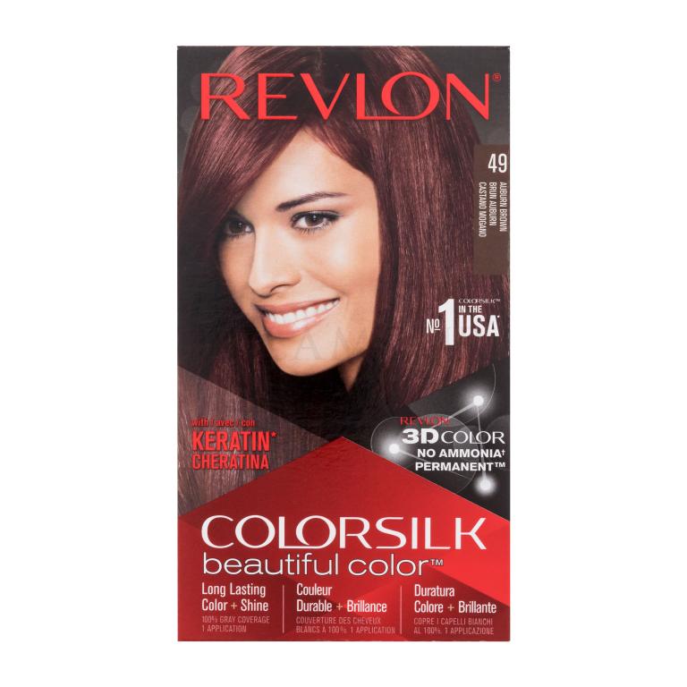 Revlon Colorsilk Beautiful Color Farba do włosów dla kobiet 59,1 ml Odcień 49 Auburn Brown Uszkodzone pudełko