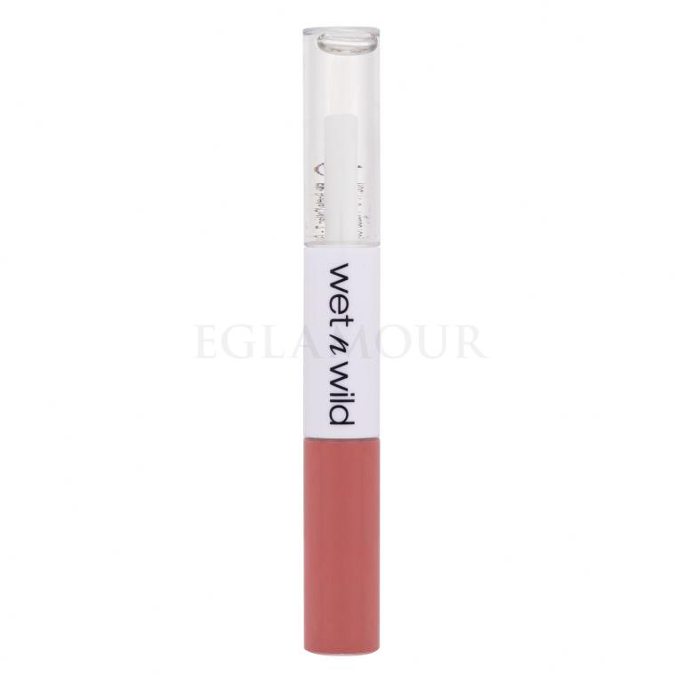 Wet n Wild MegaLast Lock &#039;N&#039; Shine Lip Color + Gloss Pomadka dla kobiet 4 ml Odcień Nude Illusion