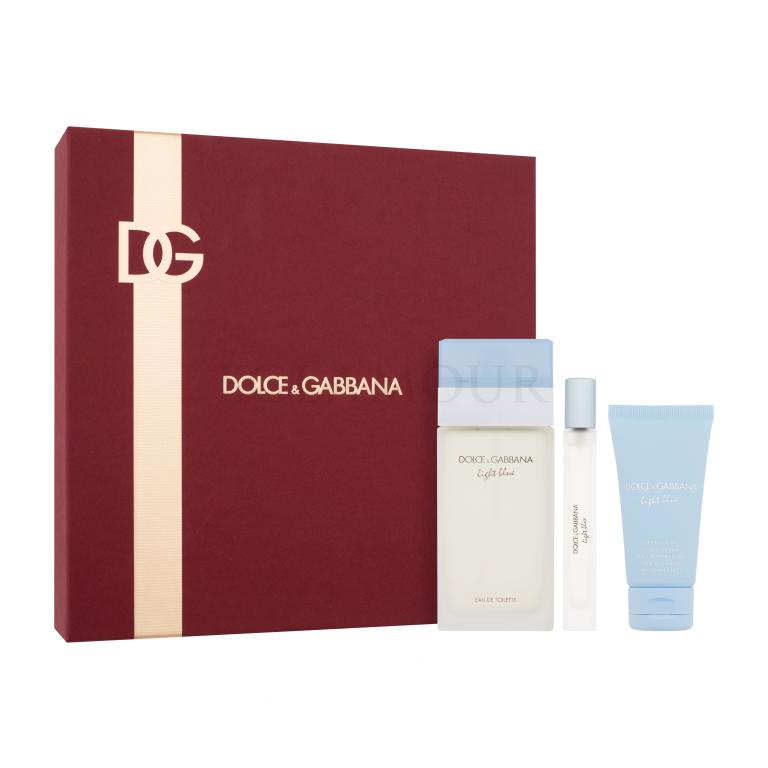 Dolce&amp;Gabbana Light Blue Zestaw Edt 100 ml + Krem do ciała 50 ml + Edt 10 ml