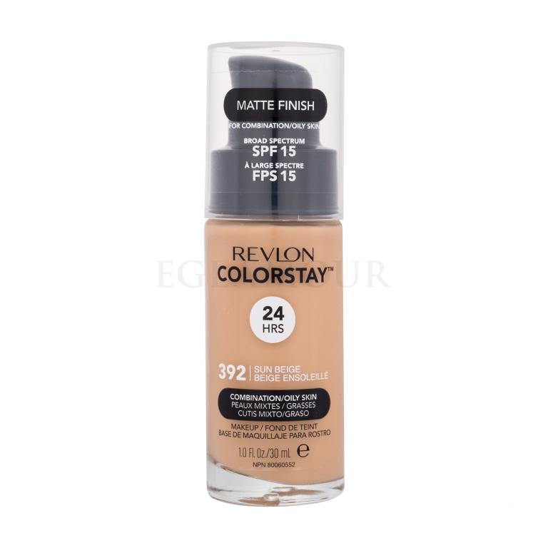 Revlon Colorstay Combination Oily Skin SPF15 Podkład dla kobiet 30 ml Odcień 392 Sun Beige