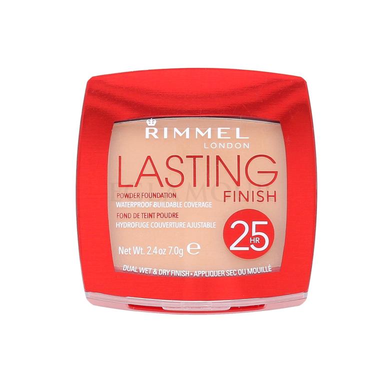 Rimmel London Lasting Finish 25hr Powder Foundation Podkład dla kobiet 7 g Odcień 004 Light Honey