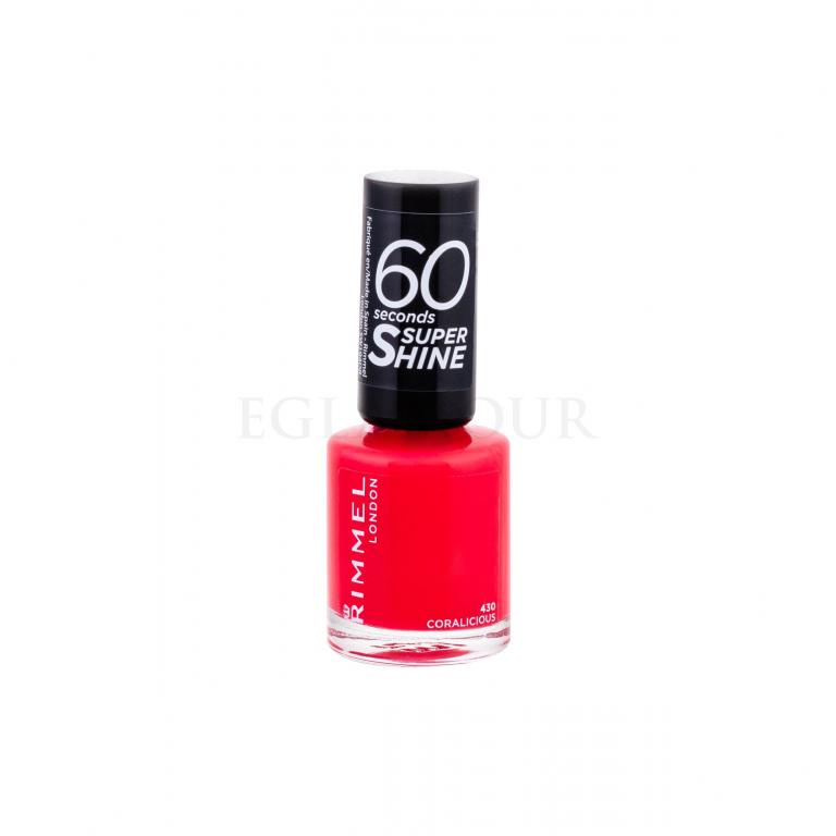 Rimmel London 60 Seconds Super Shine Lakier do paznokci dla kobiet 8 ml Odcień 430 Coralicious