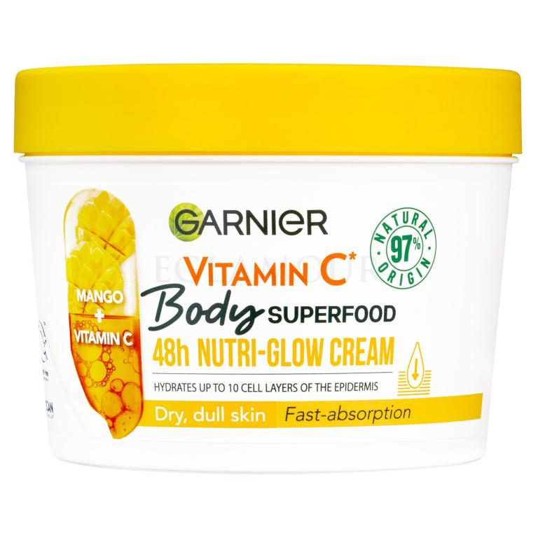 Garnier Body Superfood 48h Nutri-Glow Cream Vitamin C Krem do ciała dla kobiet 380 ml