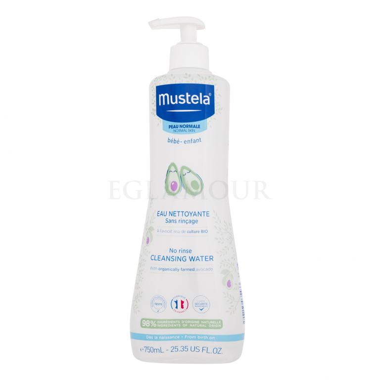 Mustela Bébé Cleansing Water No-Rinse Toniki dla dzieci 750 ml