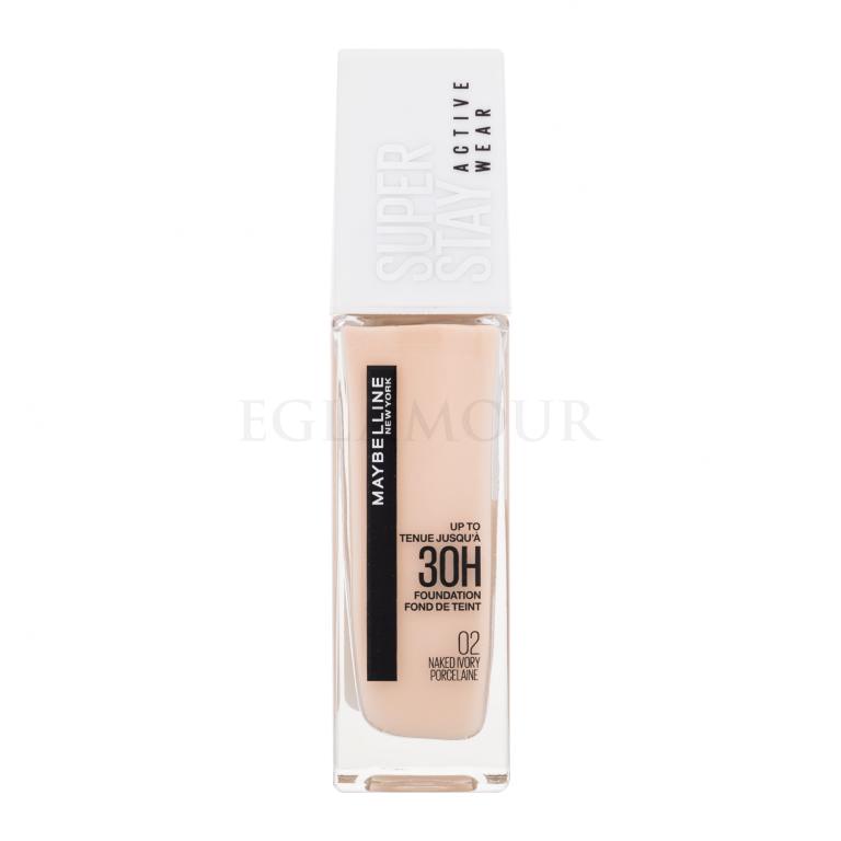 Maybelline Super Stay Active Wear 30H Podkład dla kobiet 30 ml Odcień 02 Naked Ivory Porcelaine