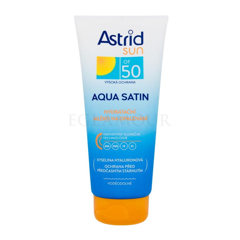 Astrid Sun Aqua Satin Moisturizing Milk SPF50 Preparat do opalania ciała 200 ml