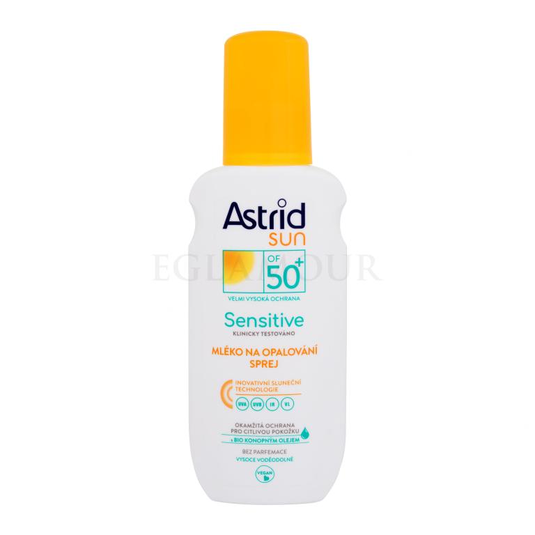 Astrid Sun Sensitive Milk Spray SPF50+ Preparat do opalania ciała 150 ml