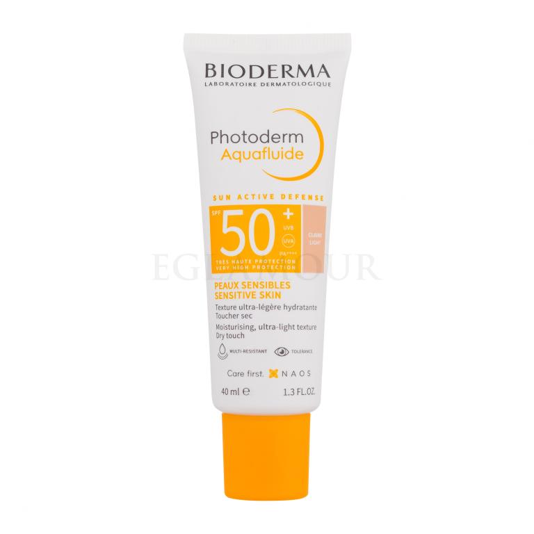 BIODERMA Photoderm Aquafluid Tinted SPF50+ Preparat do opalania twarzy 40 ml Odcień Light