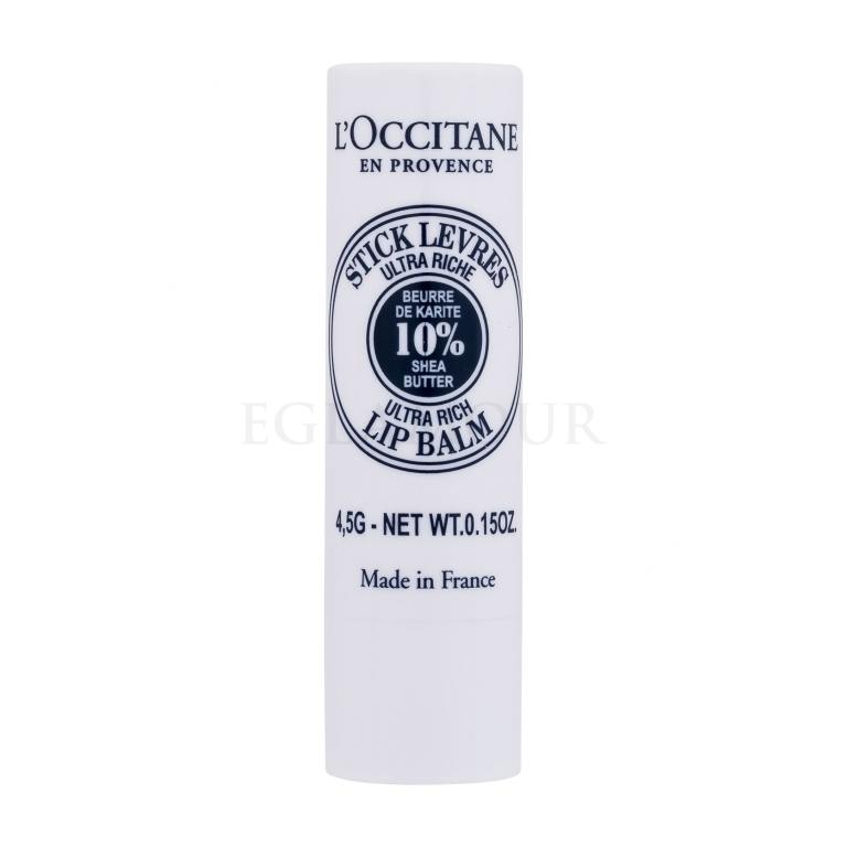 L&#039;Occitane Shea Butter Ultra Rich Lip Balm Stick Balsam do ust dla kobiet 4,5 g