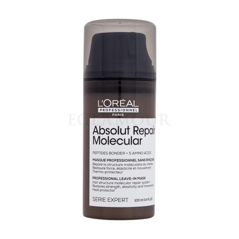 L'Oréal Professionnel Absolut Repair Molecular Professional Leave-In Mask Maska do włosów dla kobiet 100 ml