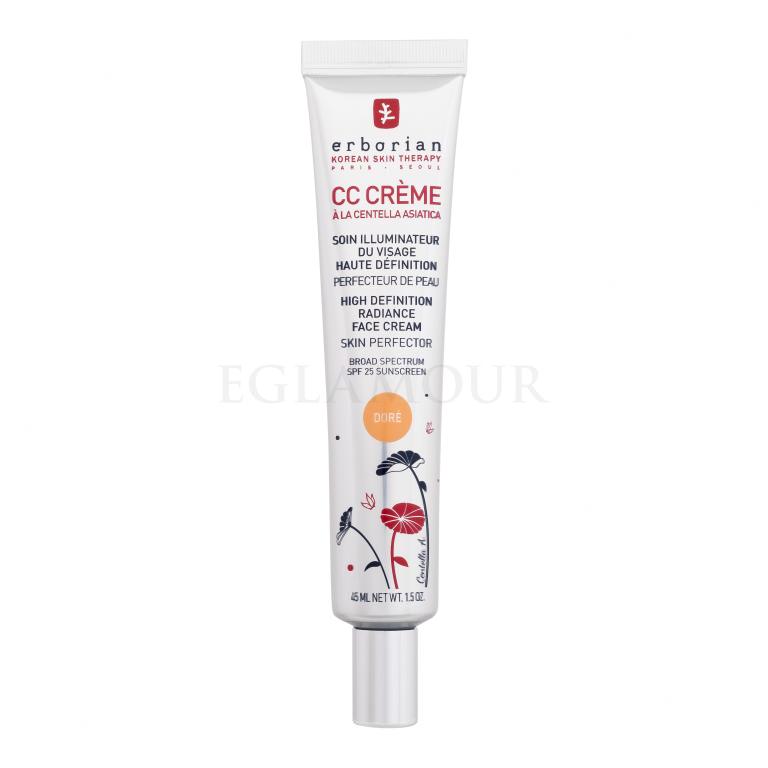 Erborian CC Crème High Definition Radiance Face Cream Krem CC dla kobiet 45 ml Odcień Doré