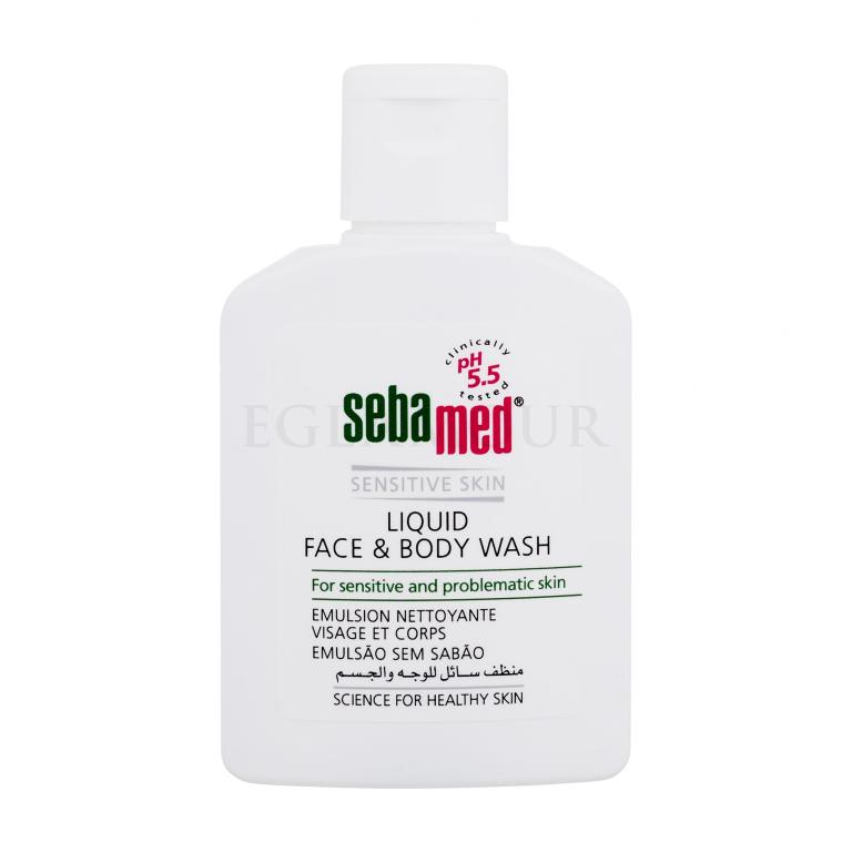 SebaMed Sensitive Skin Face &amp; Body Wash Mydło w płynie dla kobiet 50 ml