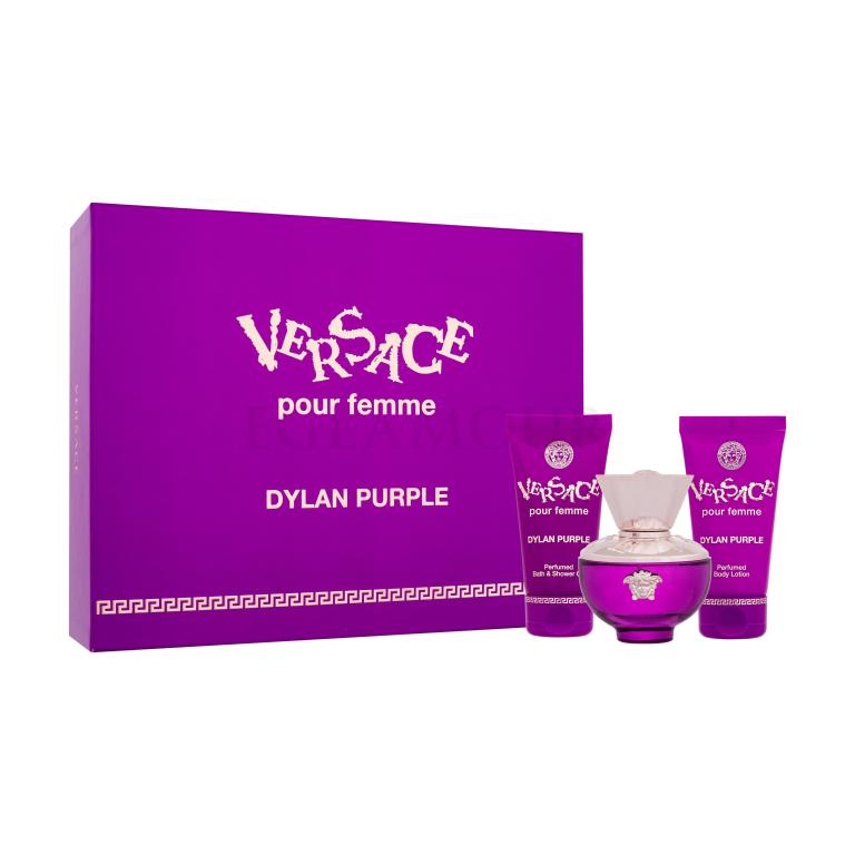 Versace Pour Femme Dylan Purple Zestaw woda perfumowana 50 ml + żel pod prysznic 50 ml + balsam do ciała 50 ml
