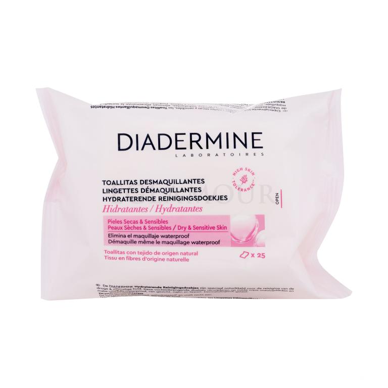 Diadermine Hydrating Cleansing Wipes Chusteczki oczyszczające dla kobiet 25 szt