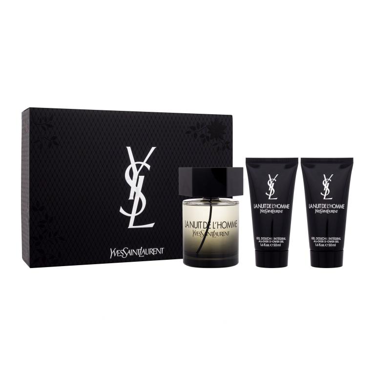 Yves Saint Laurent La Nuit De L&#039;Homme Zestaw woda toaletowa 100 ml + żel pod prysznic 2 x 50 ml