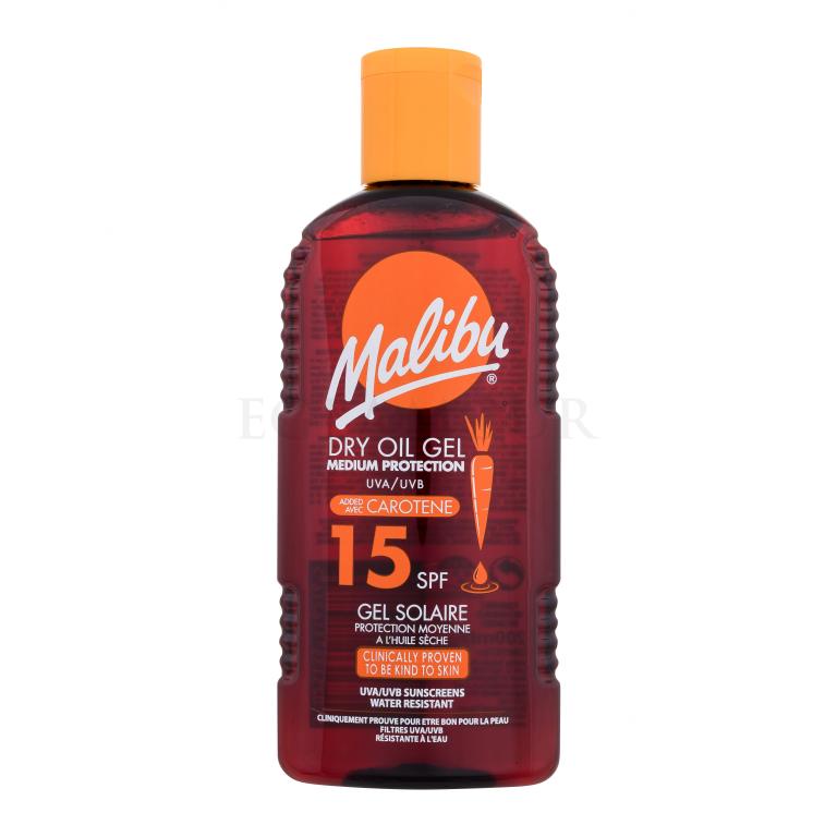 Malibu Dry Oil Gel With Carotene SPF15 Preparat do opalania ciała 200 ml