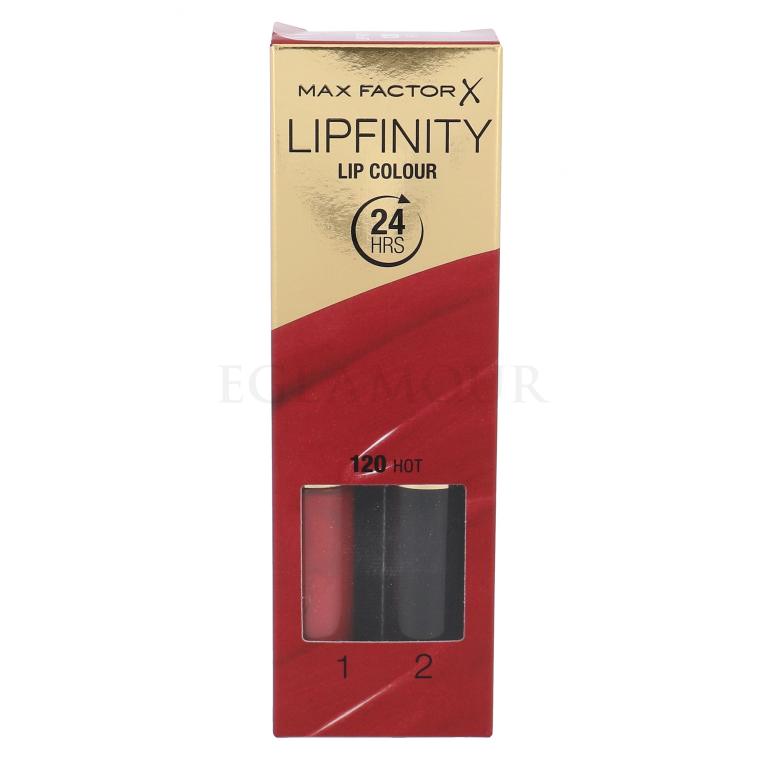 Max Factor Lipfinity 24HRS Lip Colour Pomadka dla kobiet 4,2 g Odcień 120 Hot Uszkodzone pudełko