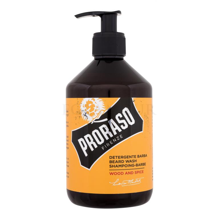 PRORASO Wood &amp; Spice Beard Wash Szampon do zarostu dla mężczyzn 500 ml
