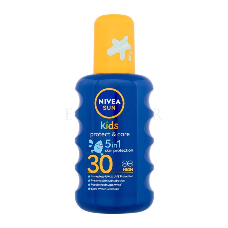 Nivea Sun Kids Protect &amp; Care Sun Spray 5 in 1 SPF30 Preparat do opalania ciała dla dzieci 200 ml