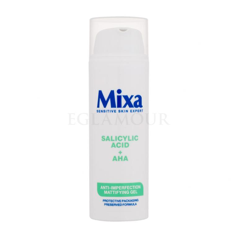 Mixa Salicylic Acid + AHA Anti-Imperfection Mattifying Gel Żel do twarzy dla kobiet 50 ml