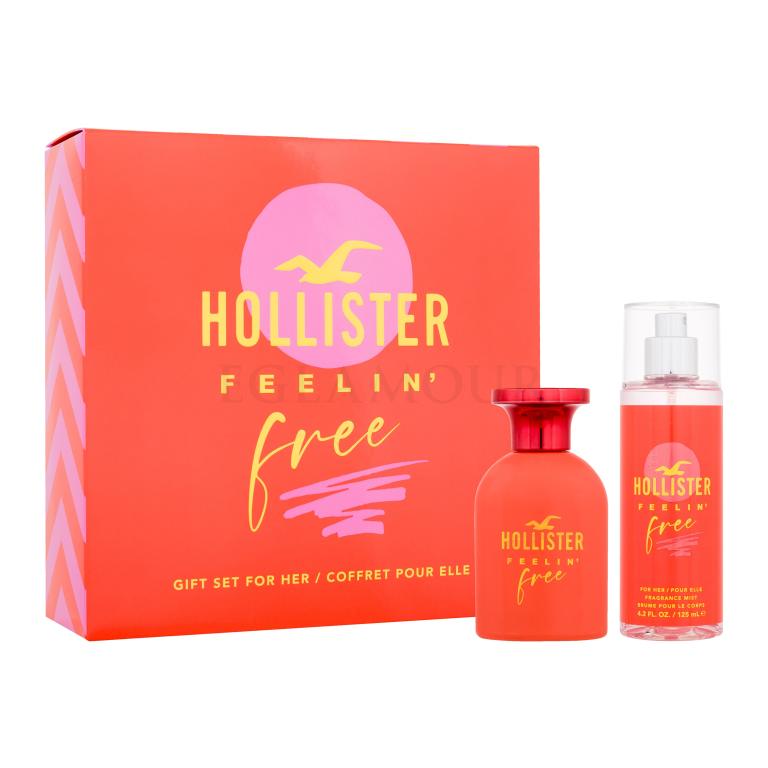 Hollister Feelin&#039; Free Zestaw woda perfumowana 50 ml + mgiełka do ciała 125 ml