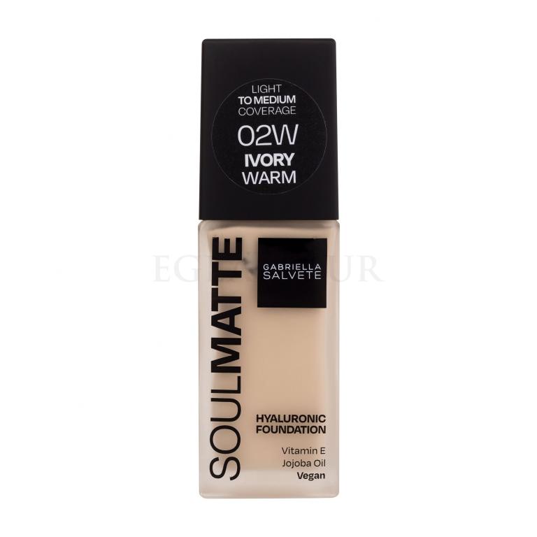 Gabriella Salvete Soulmatte Hyaluronic Foundation Podkład dla kobiet 30 ml Odcień 02W Ivory Warm