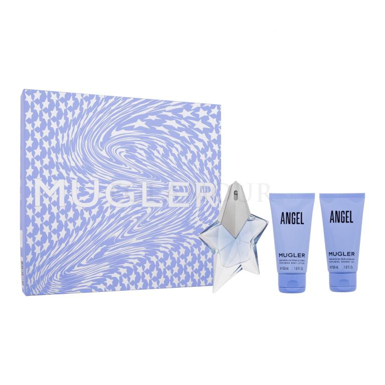 Mugler Angel SET4 Zestaw woda perfumowana 25 ml + mleczko do ciała 50 ml + żel pod prysznic 50 ml