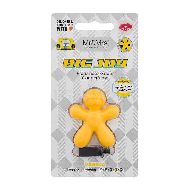Mr&amp;Mrs Fragrance Big Joy Vanilla Zapach samochodowy 1 szt