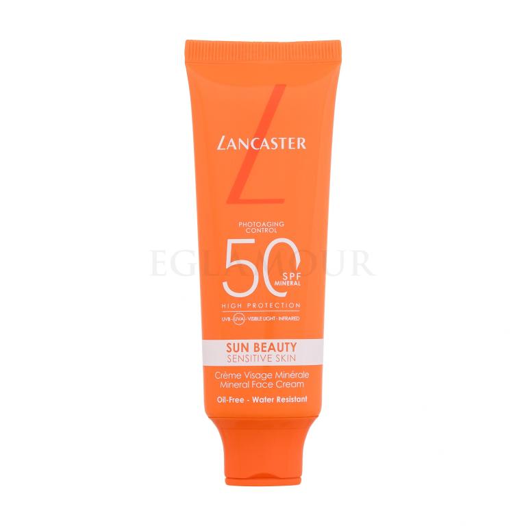 Lancaster Sun Beauty Sensitive Skin Mineral Face Cream SPF50 Preparat do opalania twarzy 50 ml